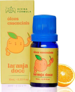 Divina Fórmula - Óleo Essencial Natural de Laranja Doce - Óleo Essencial 100% Puro para Difusor de Aromas Óleos Essenciais para Massagem e Aromaterapi