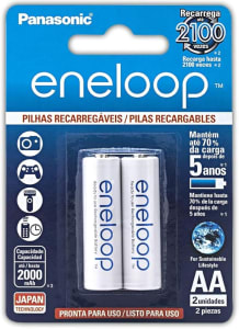 Pilha Recarregável, Eneloop, BK-3MCCE/2BB, AzulAA (Pequena)