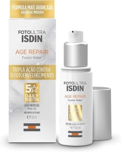 Protetor Solar Facial Antiaging ISDIN Fusion Water5 Stars Age Repair FPS 50