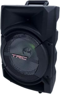 Caixa de Som Amplificada Portátil TRC 5522 com Bluetooth, Controle Remoto, Entrada Usb, Iluminação em Led e Microfone com Fio – 220 W Rms