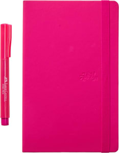 Caderno Pontilhado + Fine Pen, Faber-Castell, Creative Journal, CDNETA/RS, 84 Folhas, Rosa