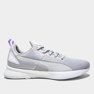 Tênis Puma Flyer Runner Mesh BDP Feminino - Cinza+Lilás