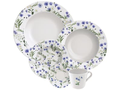 Aparelho de Jantar e Chá 20 Peças Tramontina - Porcelana Branco Redondo Ana Alice - Aparelho de Jantar - Magazine