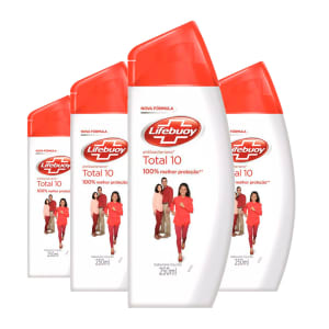 Kit 4 Sabonete Líquido Lifebuoy Total - 250ml