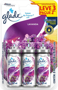 10 Unidades Desodorizador Glade Toque de Frescor Refil Lavanda 12ml