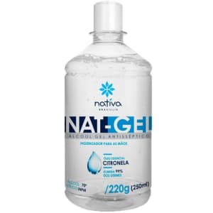 Álcool Em Gel 70% Higienizador De Mãos Com Citronela 250ml