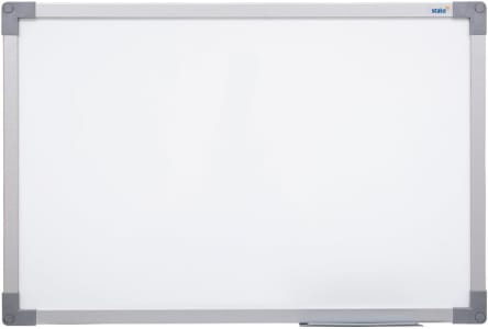Quadro Branco Moldura MDF REVESTIDO na cor Aluminio Soft STALO, 120X90