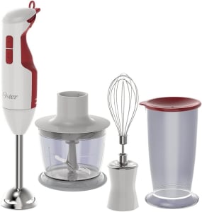 Mixer Delight Oster C/ Função Turbo, 700ML, 250W, 220V (Vermelho e Branco)