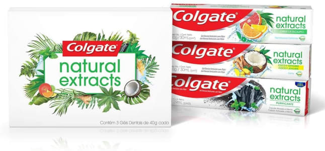 Kit 4 Unidades Creme Dental Colgate Naturals Extracts - 40g