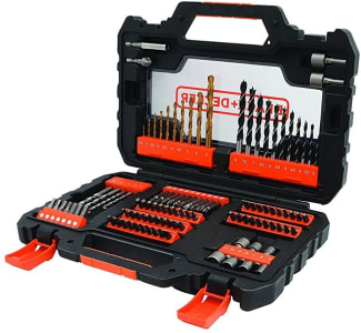 Kit de Furar e Parafusar Maleta com 104 Peças para Furar E Parafusar, Completo, Black+Decker