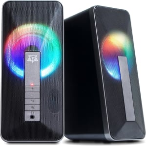 Caixa De Som Gamer LED RGB Adamantiun Iron USB P2 3,5mm