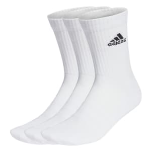 Meia Adidas Cano Alto C/3 Pares - Branco+Preto