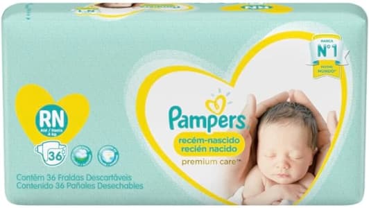 Fraldas Pampers Recém-Nascido Premium Care RN 36 Unidades