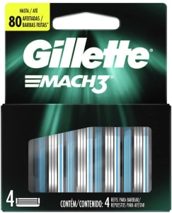 Carga para Aparelho de Barbear Gillette Mach 3 - 4 Unidades