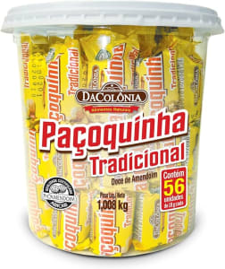 Da Colonia Dacolonia - Paçoca Rolha Tradicional Balde 56 Unidades