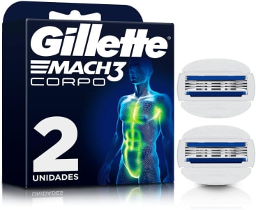 Gillette Mach3 Corpo Carga Para Aparelho De Barbear Com Barras De Gel Umectantes