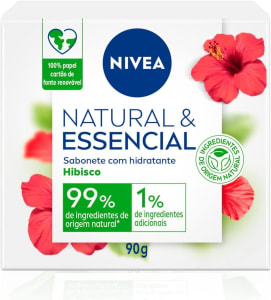4 Unidades — NIVEA Sabonete Em Barra Natural & Essencial Hibisco 90g