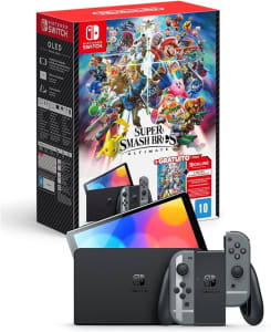 Console Nintendo Switch OLED + Jogo Super Smash Bros Ultimate + 3 Meses de Assinatura Nintendo Switch Online - HBGSSKACLA