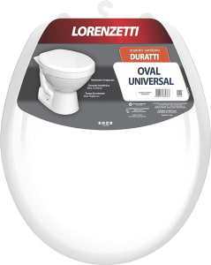 LORENZETTI Assento Sanitário Duratti Branco Oval Universal de Polipropileno, Modelo: 7153011