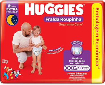 Fralda Huggies Supreme Care Roupinha XXG - 58 fraldas