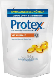 3 Unidades - Sabonete Líquido Protex Nutri Protect Vitamina E 200ml Refil