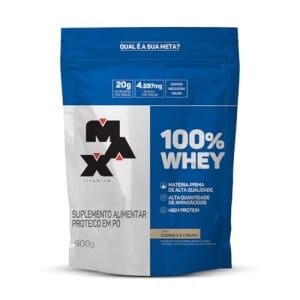 Max Titanium 100% Whey 900G Refil Baunilha