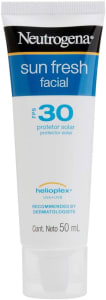 Protetor Solar Facial Sun Fresh FPS 30, Neutrogena, Branco, 50G