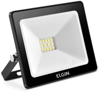 Projetor Led 10w 6500k Branca Fria Preto Bivolt – Elgin