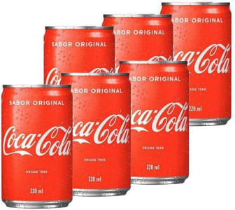 Pack de Coca-Cola lata 220ml 6 unidades