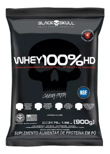 Whey 100% Hd 900g Concentrado e Isolado Black Skull - Sabor Cookies & Cream