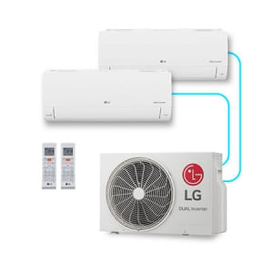 Ar Condicionado Bi Split Inverter LG Hi Wall Dual Voice + AI 16000 BTUs (9000+9000) Frio S32Q16SA181 - 220V