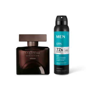 Kit Dia dos Pais Coffee Man Seduction: Desodorante Colônia 100ml + Desodorante MEN 90g/150ml