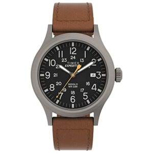 Relógio Timex Expedition Scout 40mm couro marrom