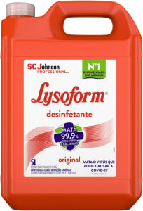 Lysoform Original, Desinfetante Líquido, Limpeza Pesada E Eficiente, 5l35,63