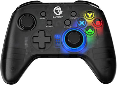 GameSir Controle de jogo sem fio T4 Pro para Windows 7 8 10 PC/iPhone/Android/Switch, Joystick gamepad para celular USB Bluetooth para Apple Arcade MF