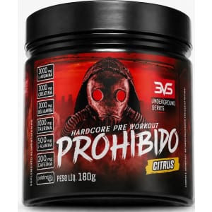 Pré Treino Prohibido Com Fórmula Avançada Contendo Creatina, Beta Alanina, Taurina, L-tirosina, L-alanina, Cafeína, Arginina E Palatinose