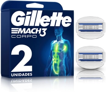 Gillette Mach3 Corpo Carga para Aparelho de Barbear com Barras de Gel Umectantes