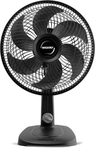 Ventilador de Mesa Mallory Turbo Compact 30 cm, Silencioso, Hélice de 6 pás, Grade Especial em Sistema TS, Máxima Vazão e Mínimo Ruído - 220V