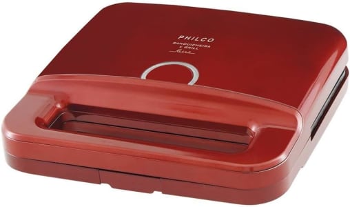 Sanduicheira e grill, Retrô Pgr01v, Vermelho, 220V, Philco