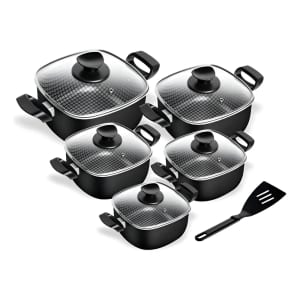 Conjunto Quadrado Patolux 5 Peças Antiaderente Preto
