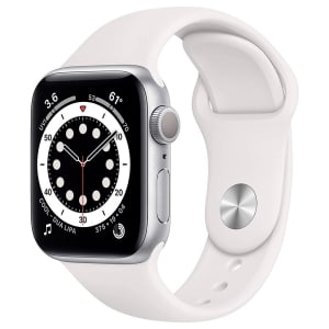 Apple Watch S6 44MM GPS Com Case De Alumínio Silver E Sport Band Branco - M00D3LL/A