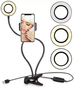 Ring Light Completo Suporte Celular Maguiagem Live Stream Youtuber