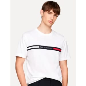 Camiseta Tommy Hilfiger Masculina Chest Insert Logo Branca