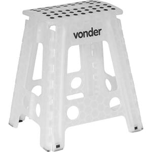 Banqueta plastica dobravel, branca – vonder