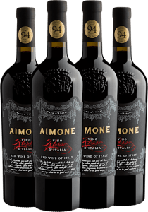 Kit 4 Aimone Vino Rosso d’Italia por R$66,90 cada garrafa