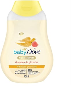 2 Unidades Shampoo Hidratação Glicerinada Dove Baby Frasco 400ml Baby Dove