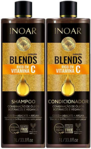 Kit Inoar Shampoo + Condicionador 1L Blends Vitamina C