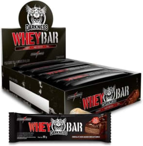 Barra de Proteína Integralmédica Dark Bar Chocolate Meio Amargo com Castanhas 90g - 8 Unidades