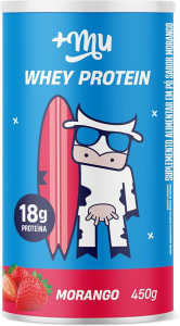 +Mu Pote Whey Concentrado Sabor Morango 18g Proteína - 450g