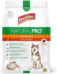 Ração Baw Waw Natural Pro para cães adultos sabor Frango e Arroz - 1kg